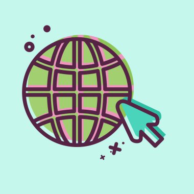 Simge interneti. Wifi sembolüyle ilgili. MBE tarzı. dizayn edilebilir