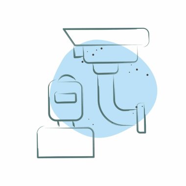 Simge ihlali. İç Güvenlik sembolüyle ilgili. Renkli Leke Biçimi