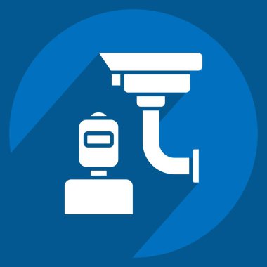 Simge ihlali. İç Güvenlik sembolüyle ilgili. uzun gölge biçimi