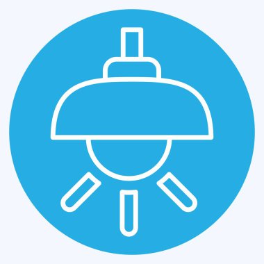 Simge lambası. Işık sembolüyle ilgili. Mavi gözlü. dizayn edilebilir