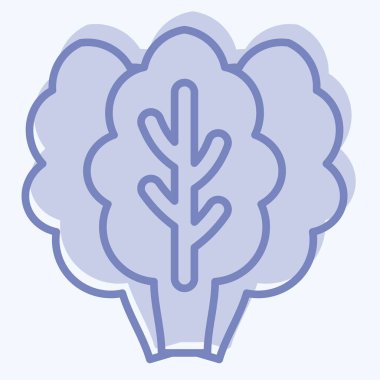 Simge Kale. Meyve ve Sebze Sembolü ile ilgili. İki ton stili. düzenlenebilir