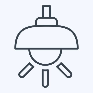 Simge lambası. Işık sembolüyle ilgili. Sıra tarzı. dizayn edilebilir