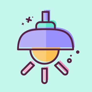 Simge lambası. Işık sembolüyle ilgili. MBE tarzı. dizayn edilebilir