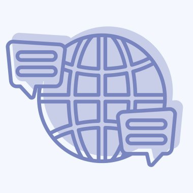 Simge Dili. Konuşma sembolüyle ilgili. İki ton stili. dizayn edilebilir