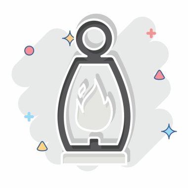 Simge Feneri. Işık sembolüyle ilgili. Çizgi roman. dizayn edilebilir