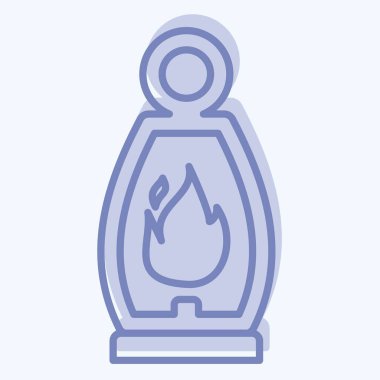 Simge Feneri. Işık sembolüyle ilgili. İki ton stili. dizayn edilebilir