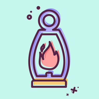 Simge Feneri. Işık sembolüyle ilgili. MBE tarzı. dizayn edilebilir