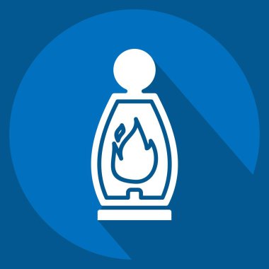 Simge Feneri. Işık sembolüyle ilgili. Uzun gölge tarzı. dizayn edilebilir