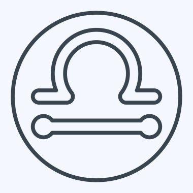 Simge Terazi burcu. Astroloji sembolüyle ilgili. Sıra tarzı. dizayn edilebilir