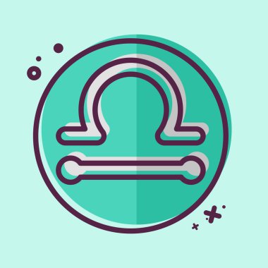 Simge Terazi burcu. Astroloji sembolüyle ilgili. MBE tarzı. dizayn edilebilir