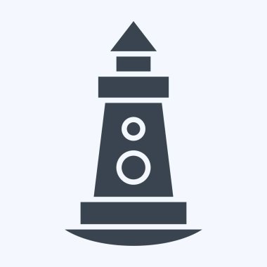 Simge Işık Evi. House sembolüyle ilgili. Düz stil. dizayn edilebilir