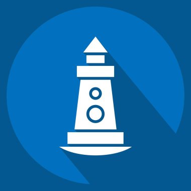 Simge Işık Evi. House sembolüyle ilgili. Uzun gölge tarzı. dizayn edilebilir