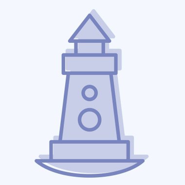 Simge Işık Evi. House sembolüyle ilgili. İki ton stili. dizayn edilebilir