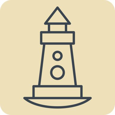 Simge Işık Evi. House sembolüyle ilgili. El çizimi tarzı. dizayn edilebilir