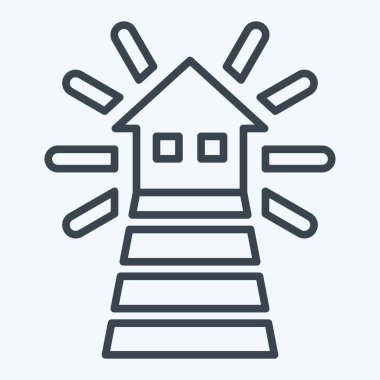 Simge Işık Evi. Işık sembolüyle ilgili. Sıra tarzı. dizayn edilebilir