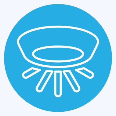 Simge ışığı. Işık sembolüyle ilgili. Mavi gözlü. dizayn edilebilir