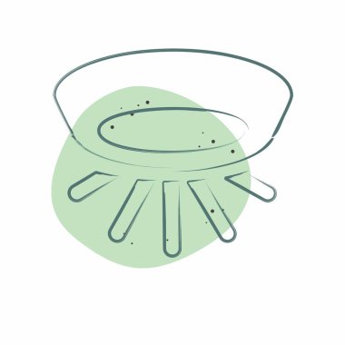 Simge ışığı. Işık sembolüyle ilgili. Renkli Leke Biçimi. dizayn edilebilir