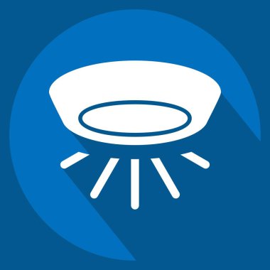 Simge ışığı. Işık sembolüyle ilgili. Uzun gölge tarzı. dizayn edilebilir