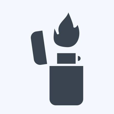 Simge Çakmağı. Işık sembolüyle ilgili. Kabartma tarzı. dizayn edilebilir