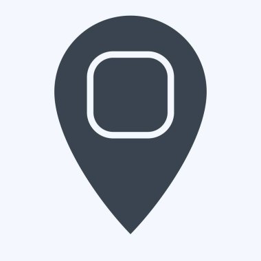 Konum simgesi ile ilişkili Simge Konumu Pin 2. Kabartma tarzı. dizayn edilebilir