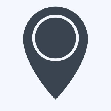 Simge Konum Pin. Konum sembolüyle ilgili. Kabartma tarzı. dizayn edilebilir