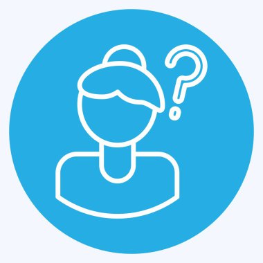 Simge Kayıp Kişisi. Feminizm sembolüyle ilgili. Mavi gözlü. dizayn edilebilir