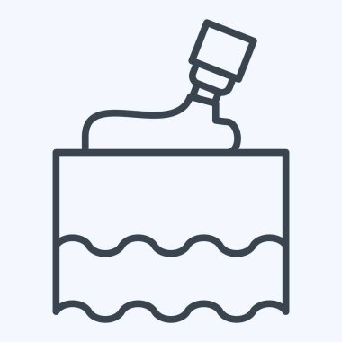 Simge losyonu. Kozmetoloji sembolüyle ilgili. Sıra tarzı. dizayn edilebilir