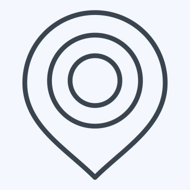 Simge Haritası İşaretleyici. Konum sembolüyle ilgili. Sıra tarzı. dizayn edilebilir