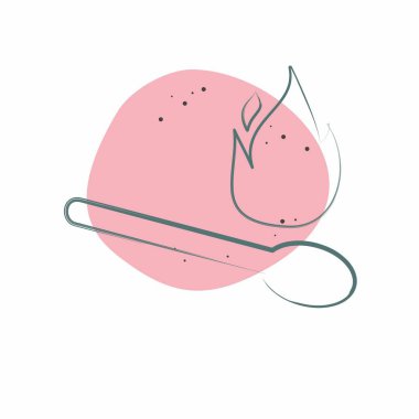 Simge Karşılaşması. Işık sembolüyle ilgili. Renkli Leke Biçimi. dizayn edilebilir