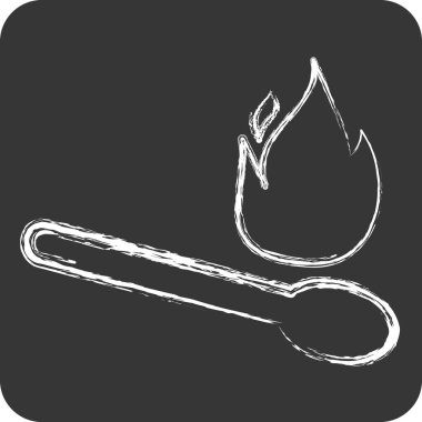 Simge Karşılaşması. Işık sembolüyle ilgili. Tebeşir stili. dizayn edilebilir