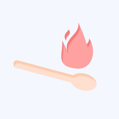 Simge Karşılaşması. Işık sembolüyle ilgili. Düz stil. dizayn edilebilir