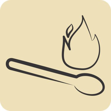 Simge Karşılaşması. Işık sembolüyle ilgili. El çizimi tarzı. dizayn edilebilir