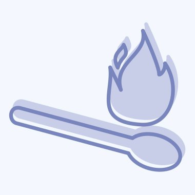 Simge Karşılaşması. Işık sembolüyle ilgili. İki ton stili. dizayn edilebilir