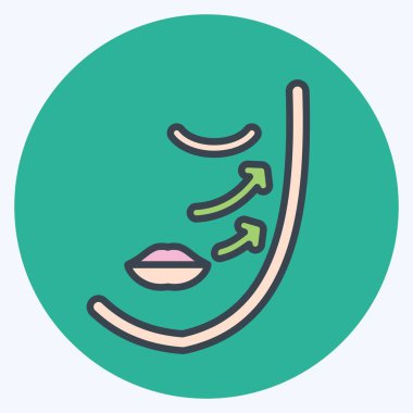 Simge Mezothreads. Kozmetoloji sembolüyle ilgili. renk arkadaşı stili. dizayn edilebilir