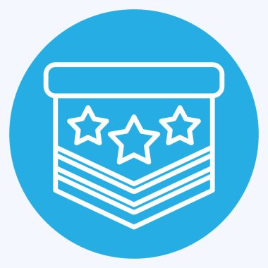 Simgesel Askeri Amblem. Askeri sembolle ilgili. Mavi gözlü. dizayn edilebilir