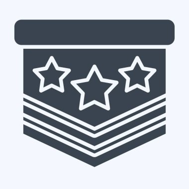 Simgesel Askeri Amblem. Askeri sembolle ilgili. Kabartma tarzı. dizayn edilebilir