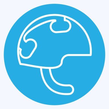 Simgesel Miğfer. Askeri sembolle ilgili. Mavi gözlü. dizayn edilebilir