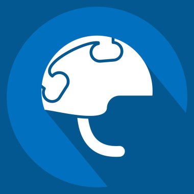 Simgesel Miğfer. Askeri sembolle ilgili. Uzun gölge tarzı. dizayn edilebilir