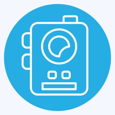 Icon Askeri Radyosu. Askeri sembolle ilgili. Mavi gözlü. dizayn edilebilir