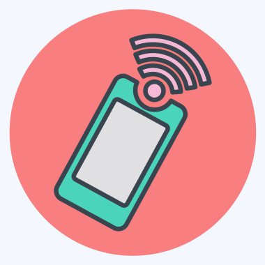 Simge Mobil. Wifi sembolüyle ilgili. renk arkadaşı stili. dizayn edilebilir