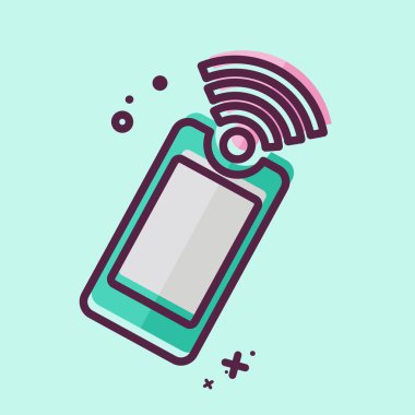 Simge Mobil. Wifi sembolüyle ilgili. MBE tarzı. dizayn edilebilir