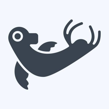 Simge Keşiş Mührü. Hawaii sembolüyle ilgili. Kabartma tarzı. dizayn edilebilir