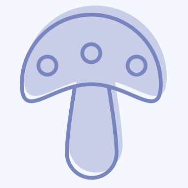 İkon mantarı. Meyve ve Sebze Sembolü ile ilgili. İki ton stili. düzenlenebilir