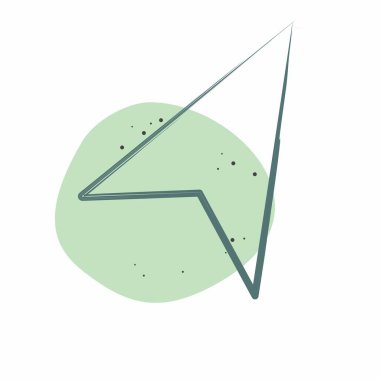 Simge Seyrüsefer. Konum sembolüyle ilgili. Renkli Leke Biçimi. dizayn edilebilir