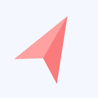 Simge Seyrüsefer. Konum sembolüyle ilgili. Düz stil. dizayn edilebilir