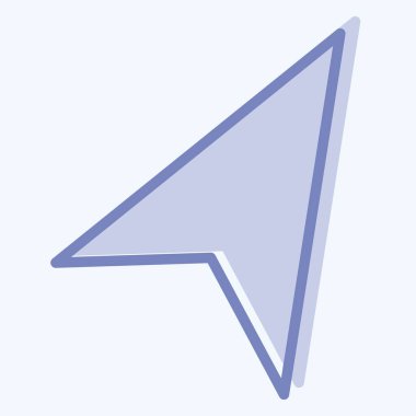 Simge Seyrüsefer. Konum sembolüyle ilgili. İki ton stili. dizayn edilebilir