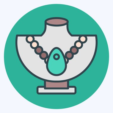 Icon Neklace. Hawaii sembolüyle ilgili. renk arkadaşı stili. dizayn edilebilir