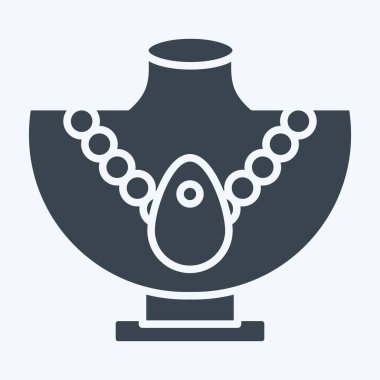 Icon Neklace. Hawaii sembolüyle ilgili. Kabartma tarzı. dizayn edilebilir