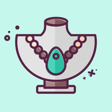 Icon Neklace. Hawaii sembolüyle ilgili. MBE tarzı. dizayn edilebilir