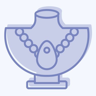 Icon Neklace. Hawaii sembolüyle ilgili. İki ton stili. dizayn edilebilir